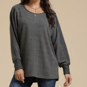 Suzanne Betro Weekend Olive Scoop Neck Tunic - Size: 3X - NWOT